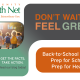 Don’t Wait for Back-to-School Health: Prep for School, Prep for Health