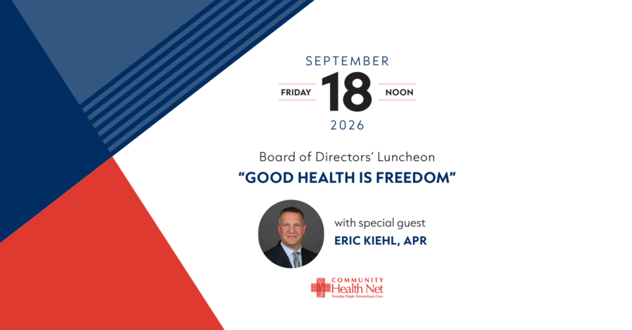 Community Health Net 2026 Annual Luncheon featuring Eric Kiehl, APR, on September 18, 2026